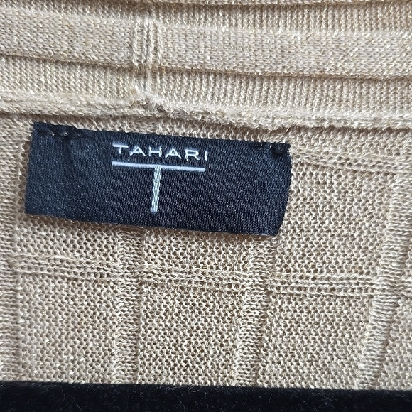 Tan Ribbed Open Front Sweater - Picture 2 of 4